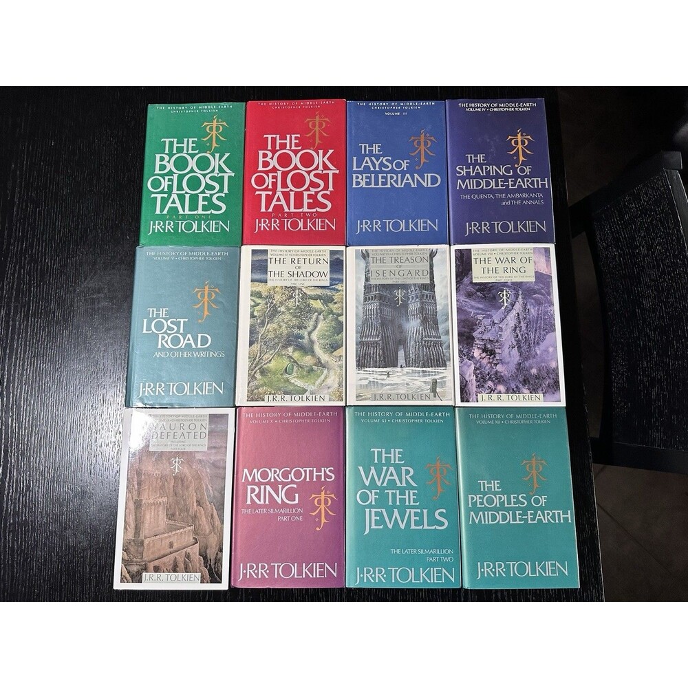 JRR Tolkien History of Middle-Earth Complete 12 Volume Hardcover Set Dust Jacket